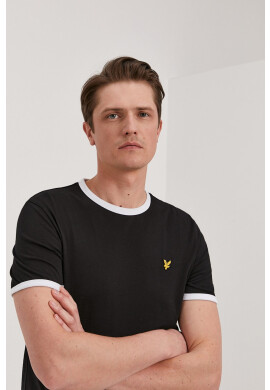 Lyle & Scott Тениска мъжка в черно с изчистен дизайн - Pepit.bg