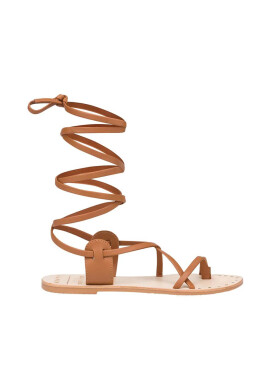 Manebi Кожени сандали Tie-Up Leather Sandals в кафяво L 7.1 Y0 - Pepit.bg