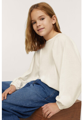 Mango Kids Детска блуза Masha в жълто с изчистен дизайн - Pepit.bg