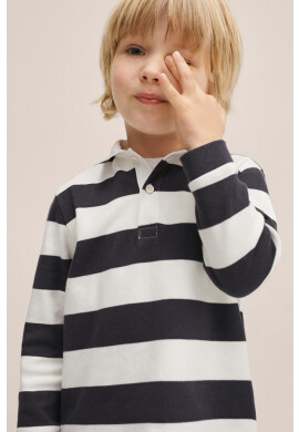Mango Kids Детска блуза с дълги ръкави в сиво с десен - Pepit.bg