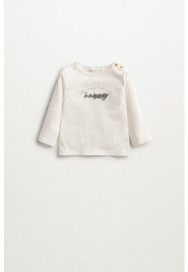Mango Kids Детска блуза с дълги ръкави Happy - Pepit.bg