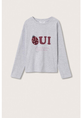 Mango Kids Детска блуза с дълги ръкави Oui - Pepit.bg