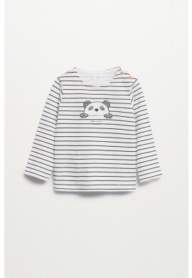 Mango Kids Детска блуза с дълги ръкави Panda - Pepit.bg