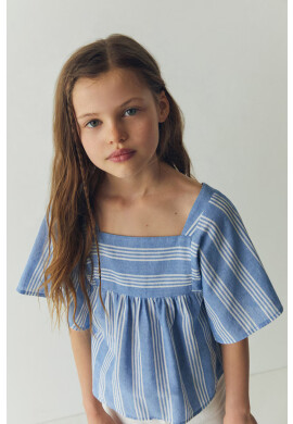 Mango Kids Детска памучна блуза Calella - Pepit.bg
