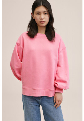Mango Kids Детска памучна блуза Fluor - Pepit.bg