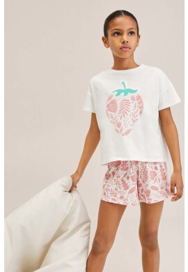 Mango Kids Детска памучна пижама Berry - Pepit.bg
