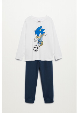 Mango Kids Детска памучна пижама Sonic - Pepit.bg