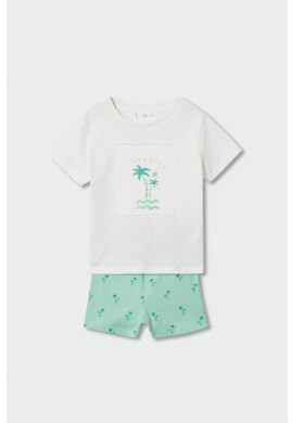 Mango Kids Детска памучна пижама Summerb - Pepit.bg