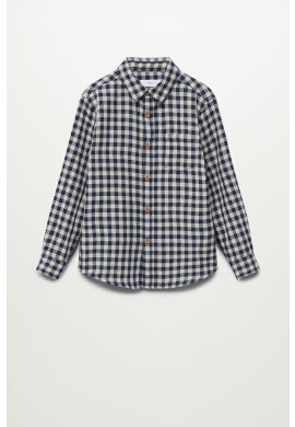 Mango Kids Детска памучна риза Double 110-164 cm - Pepit.bg