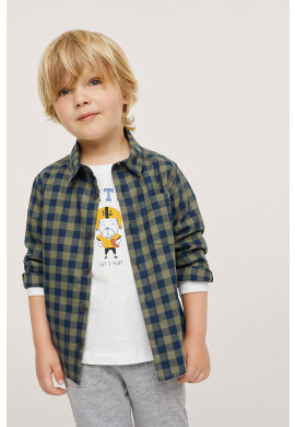 Mango Kids Детска памучна риза Peter - Pepit.bg