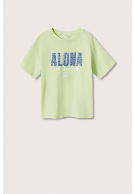Mango Kids Детска памучна тениска Aloha - Pepit.bg