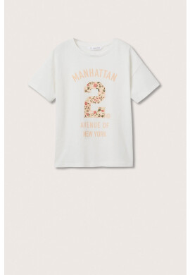 Mango Kids Детска памучна тениска Blossom - Pepit.bg