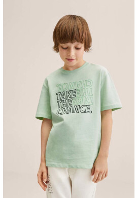 Mango Kids Детска памучна тениска Chance - Pepit.bg
