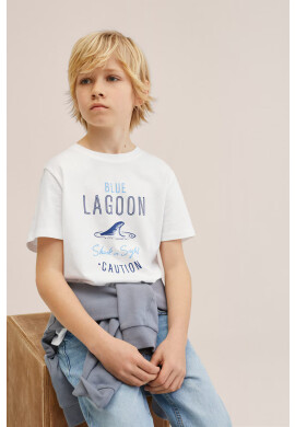 Mango Kids Детска памучна тениска Coast - Pepit.bg