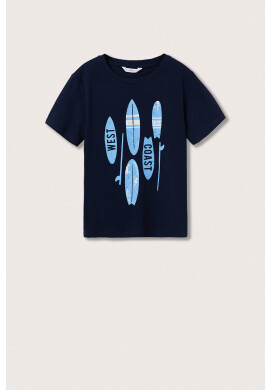 Mango Kids Детска памучна тениска Coast - Pepit.bg