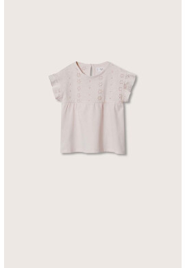 Mango Kids Детска памучна тениска Emily - Pepit.bg