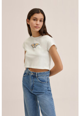 Mango Kids Детска памучна тениска Fly - Pepit.bg