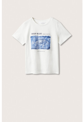 Mango Kids Детска памучна тениска Fossil - Pepit.bg
