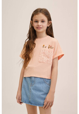 Mango Kids Детска памучна тениска Garden - Pepit.bg