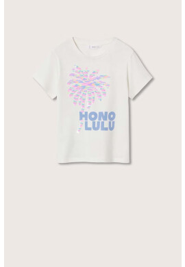 Mango Kids Детска памучна тениска Hawai - Pepit.bg
