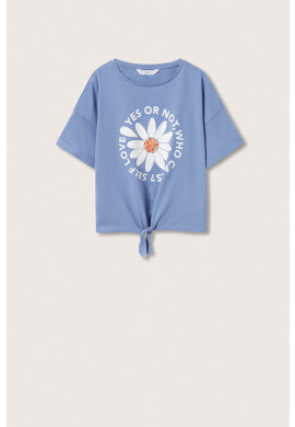 Mango Kids Детска памучна тениска Hippie - Pepit.bg