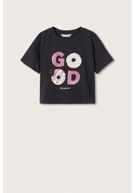 Mango Kids Детска памучна тениска Lolly - Pepit.bg