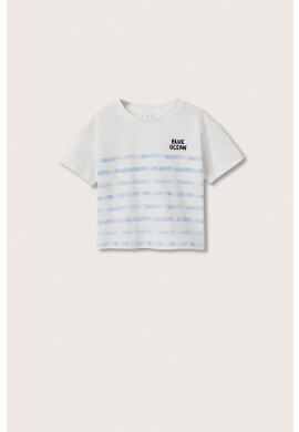 Mango Kids Детска памучна тениска Ocean - Pepit.bg