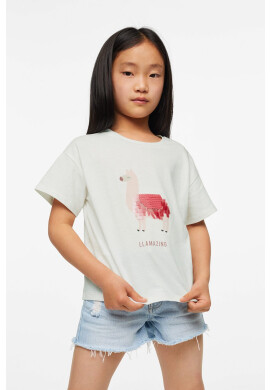 Mango Kids Детска памучна тениска Parrot - Pepit.bg