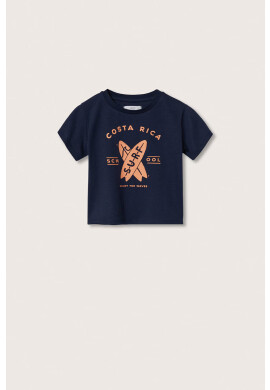 Mango Kids Детска памучна тениска Playa - Pepit.bg