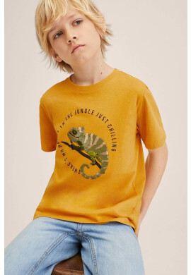 Mango Kids Детска памучна тениска Sequins - Pepit.bg