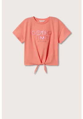 Mango Kids Детска памучна тениска Surfy - Pepit.bg