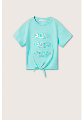 Mango Kids Детска памучна тениска Surfy - Pepit.bg