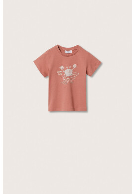 Mango Kids Детска памучна тениска Water - Pepit.bg