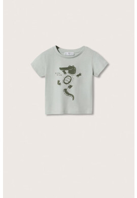 Mango Kids Детска памучна тениска Water - Pepit.bg