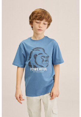 Mango Kids Детска памучна тениска Wild - Pepit.bg