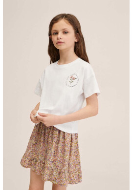 Mango Kids Детска памучна тениска World - Pepit.bg