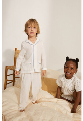 Mango Kids Детска пижама Piping 86-116 cm - Pepit.bg