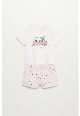 Mango Kids Детска пижама Snoopyb 80-104 cm - Pepit.bg