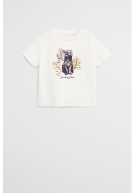 Mango Kids Детска тениска Gato 110-164 cm - Pepit.bg