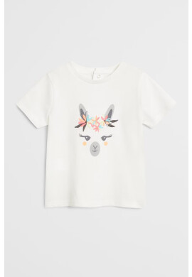 Mango Kids Детска тениска Laama 80-104 cm - Pepit.bg