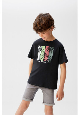 Mango Kids Детска тениска Life 110-164 cm - Pepit.bg