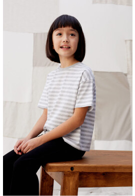 Mango Kids Детска тениска Lines 110-164 cm - Pepit.bg