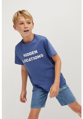 Mango Kids Детска тениска Location 110-164 cm - Pepit.bg