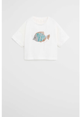 Mango Kids Детска тениска Ocean 110-164 cm - Pepit.bg
