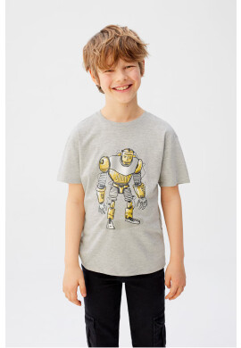 Mango Kids Детска тениска Robot 110-164 cm - Pepit.bg