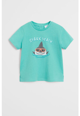 Mango Kids Детска тениска Shark 80-104 cm - Pepit.bg