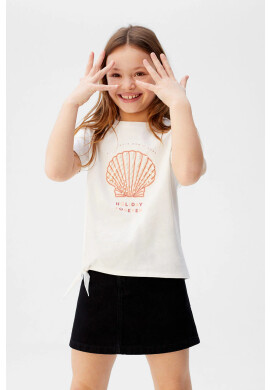 Mango Kids Детска тениска Shell 110-164 cm - Pepit.bg
