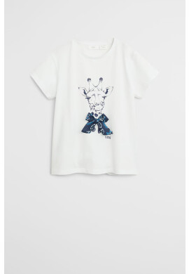 Mango Kids Детска тениска Simple 110-164 cm - Pepit.bg