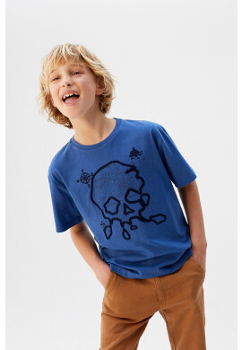 Mango Kids Детска тениска Skull - Pepit.bg