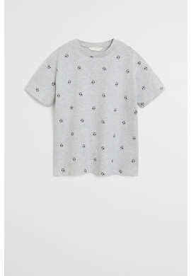 Mango Kids Детска тениска Stamp 110-164 cm - Pepit.bg